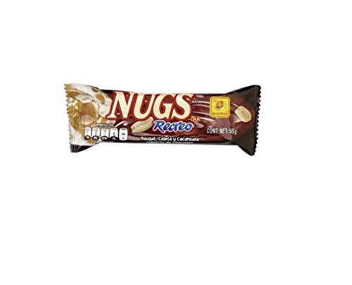 Caramelo de Barra de Chocolate con Cacahuetes y Caramelo con Leche (Nugs Recreo)