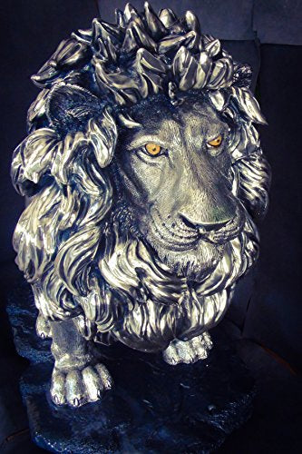 Gran León Electroformado en Plata. Decoración única.