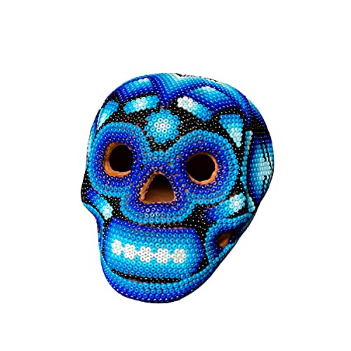 Calavera Azul - Arte Mexicano Original