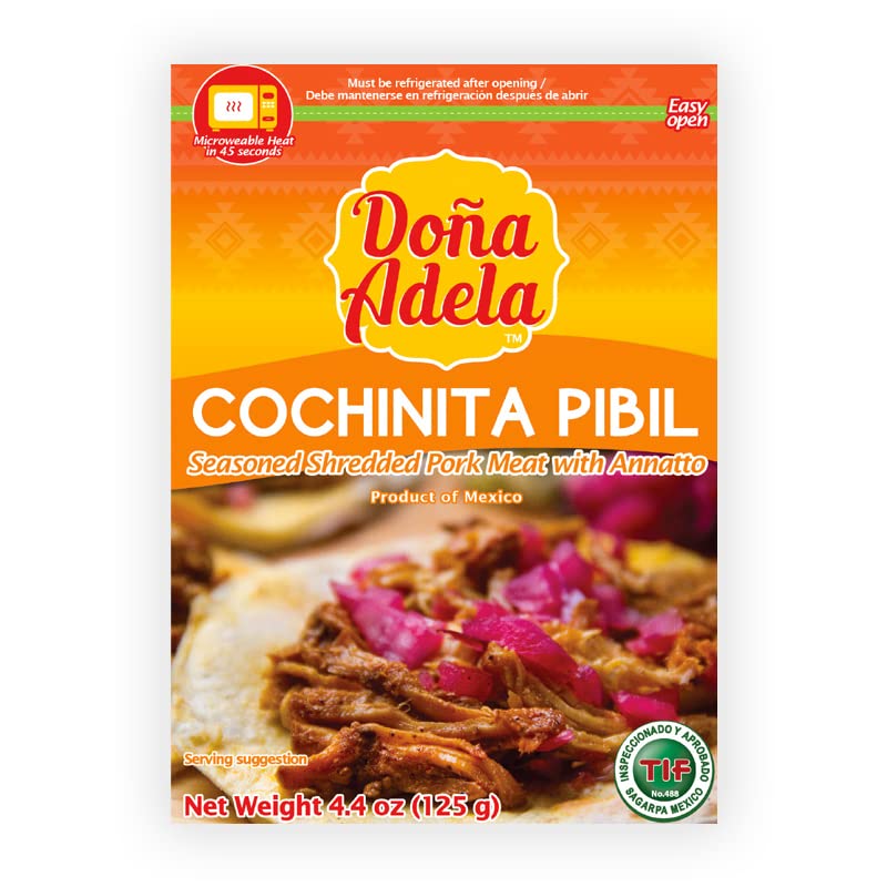 Cargue la imagen en el visor de la galería, Doña Adela Lista para Comer, Comida Mexicana, sin conservantes, sin necesidad de refrigerar (Cochinita 4 pack) 
