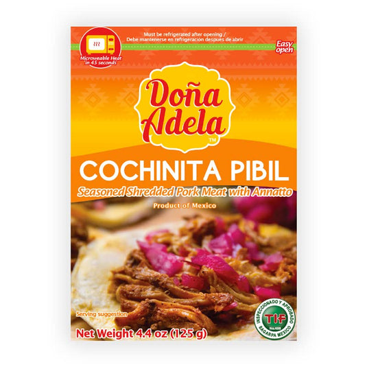 Doña Adela Lista para Comer, Comida Mexicana, sin conservantes, sin necesidad de refrigerar (Cochinita 4 pack) 