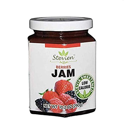 Stevien Jam No Added Sugar - Sweet Strawberry, Peach, and Mixed Berry - 3 Jars