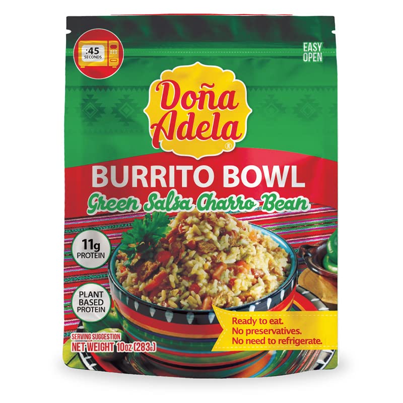 Cargue la imagen en el visor de la galería, Doña Adela Paquete de degustación de bowls de Cochinita Pibil, Chilorio y Burrito Listo para Comer, Comida Mexicana, sin conservantes, sin necesidad de refrigerar (Burrito Marrón Rojo y Verde) 
