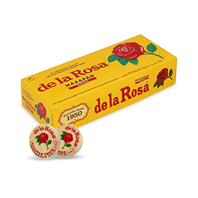 De la Rosa Mazapan, Mazapán De la Rosa, Caramelo Original Mexicano, Regular y cubierto de chocolate (Mini, Paquete de 60)