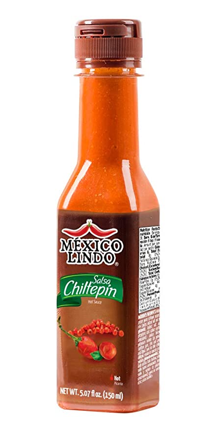 Salsa Picante México Lindo Chiltepin | 14.200 Nivel Scoville | Sabor picante tradicional | Botellas de 5 onzas líquidas 