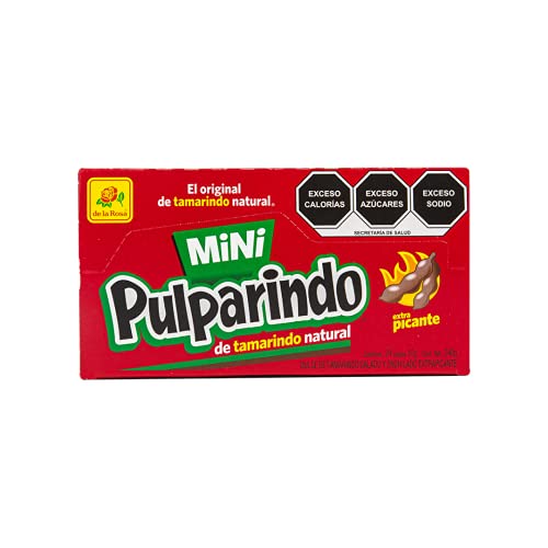 De la Rosa pulparindo paquete de 20, caramelos de tamarindo (Mini Xhot Pack de 2)