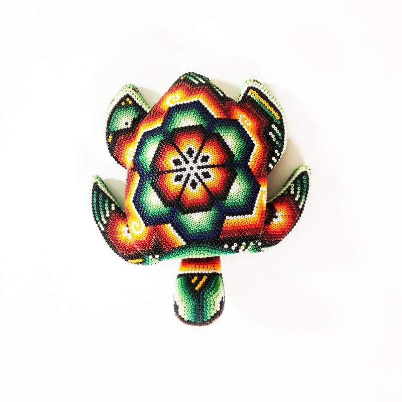 Load image into Gallery viewer, Handmade Huichol Turtle artwork .Mexican art
