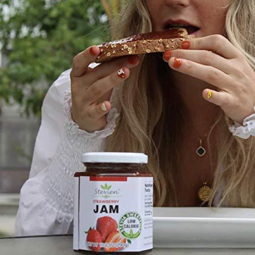 Stevien Sweet Apple Hibiscus Jam No Added Sugar - Keto and Diabetic Friendly, Vegan, Gluten Free, Made with Real Fruit - Sweetened with Organic Stevia