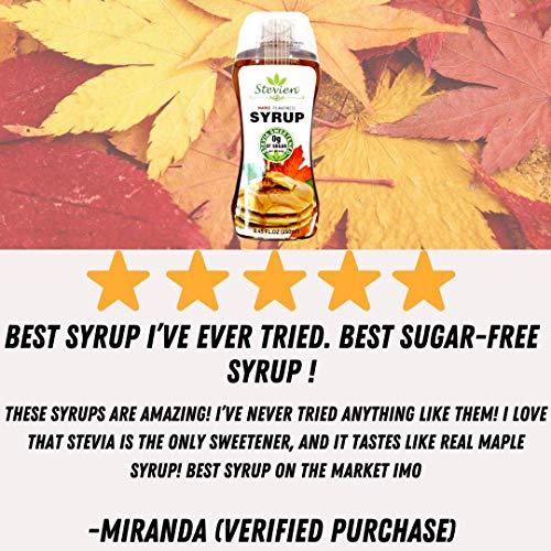 Stevien Keto Sugar Free Maple Syrup - Vegan - Low Carb - Gluten Free - Low Calorie - Sweetened with Organic Stevia Pack of 1