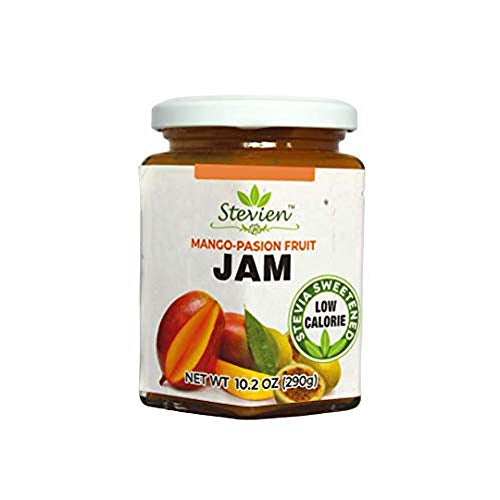 Cargue la imagen en el visor de la galería, Mermelada de maracuyá y mango dulce Stevien, sin azúcar añadido, apta para personas cetogénicas y diabéticas, vegana, sin gluten, hecha con fruta real, endulzada con stevia orgánica 
