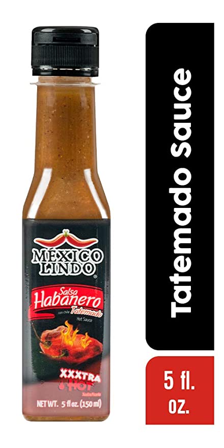 Cargue la imagen en el visor de la galería, México Lindo Habanero Salsa Picante Xxxtra Hot | 83.200 Nivel Scoville | Mezcla de Habanero, Tatemados y Especias | Perfecto para quesadillas, sopas y nachos | Botellas de 5 onzas líquidas 
