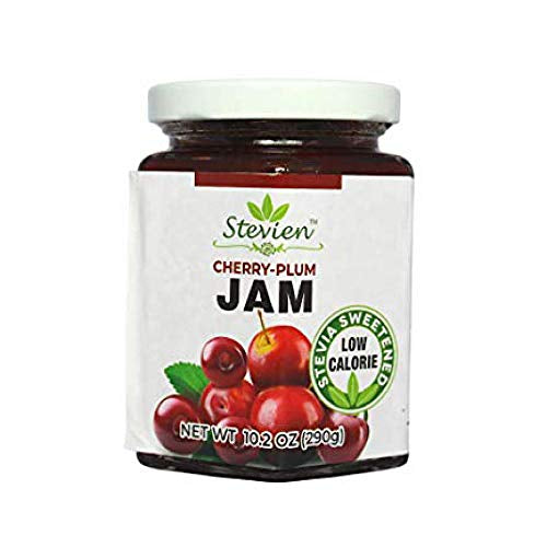 Load image into Gallery viewer, Stevien Sweet Cherry Plum Jam No Added Sugar - Keto and Diabetic Friendly, Vegan, Gluten Free, Made with Real Fruit - Sweetened with Organic Stevia
