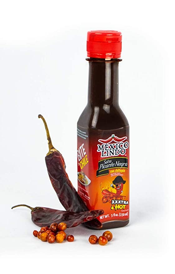 Cargue la imagen en el visor de la galería, México Lindo Picante Negra Xxxtra Salsa Picante | Unidad Scoville Nivel 80,000 | Sin azúcar | Botellas de 5 onzas líquidas 
