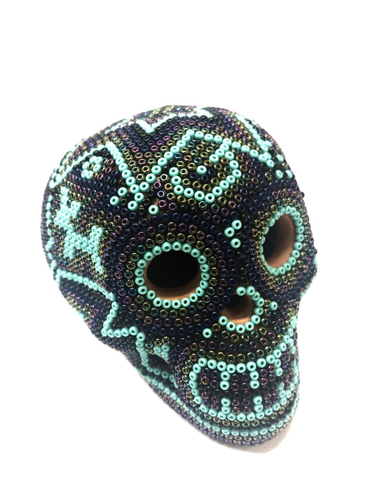 Purple Green Skull - Original Mexican Art