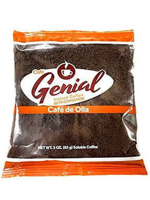 Café Genial Café Instantáneo con Canela, Café Instantáneo Café de Olla, Café Soluble (Pack de 4)