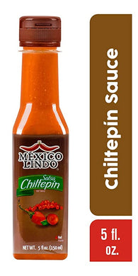 Salsa Picante México Lindo Chiltepin | 14.200 Nivel Scoville | Sabor picante tradicional | Botellas de 5 onzas líquidas 