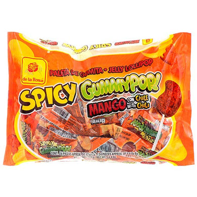 DE LA ROSA SPICY GUMMY POP MANGO 55 PIECES