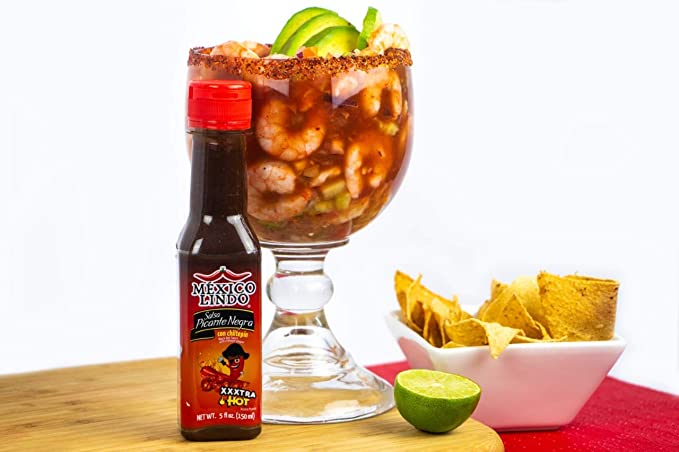 Cargue la imagen en el visor de la galería, México Lindo Picante Negra Xxxtra Salsa Picante | Unidad Scoville Nivel 80,000 | Sin azúcar | Botellas de 5 onzas líquidas 
