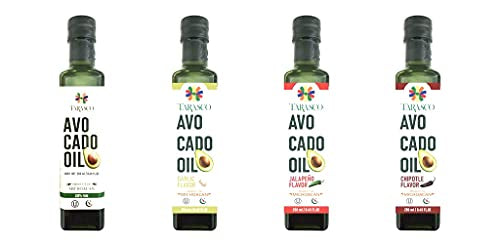 Load image into Gallery viewer, Tarasco tasty avocado oil 250ml each bottle. Assorted Flavors. Kosher, Non GMO, Halal and BRC (Tasting Pack ( 4 Flavors), 4 Pack)
