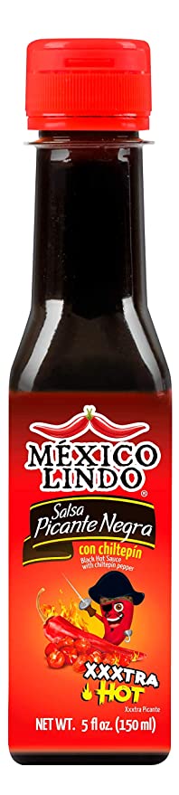 Cargue la imagen en el visor de la galería, México Lindo Picante Negra Xxxtra Salsa Picante | Unidad Scoville Nivel 80,000 | Sin azúcar | Botellas de 5 onzas líquidas 
