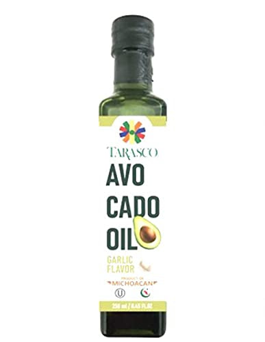 Load image into Gallery viewer, Tarasco tasty avocado oil 250ml each bottle. Assorted Flavors. Kosher, Non GMO, Halal and BRC (Garlic, 1 pack)
