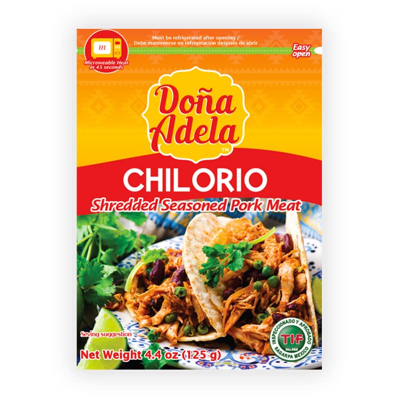 Cargue la imagen en el visor de la galería, Doña Adela Lista para Comer, Comida Mexicana, sin conservantes, sin necesidad de refrigerar (Chilorio 4 pack) 
