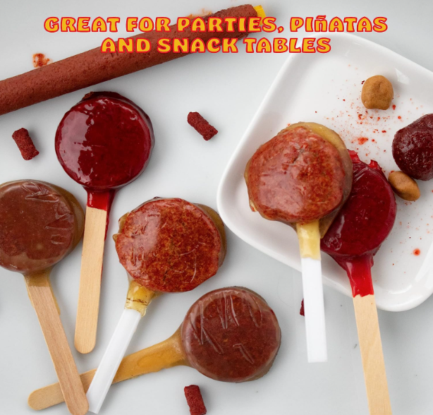 Load image into Gallery viewer, Zumbapica Zumba Rica Chilito Chili Powder Lollipop 12pcs - Lollipops with Chili Powder Cover with Caramel.
